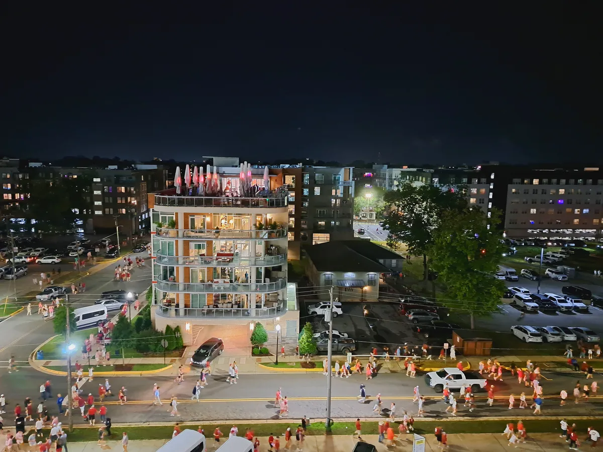Tuscaloosa, Alabama lit up at night