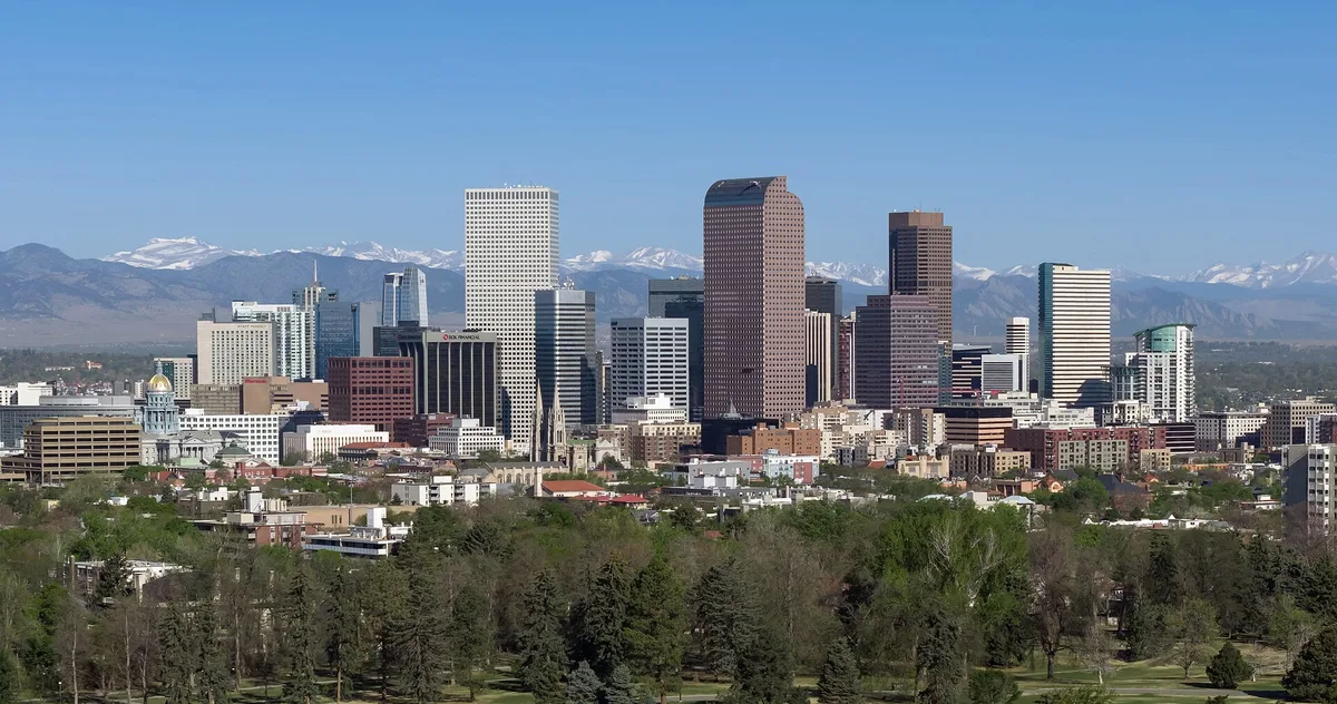 The Denver, Colorado downtown skyline