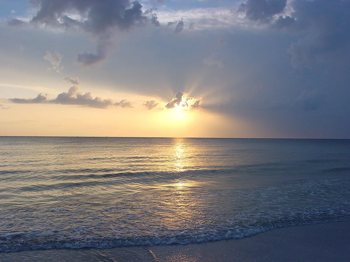 Sunset over the Gulf at North Beach in Fort De Soto Park