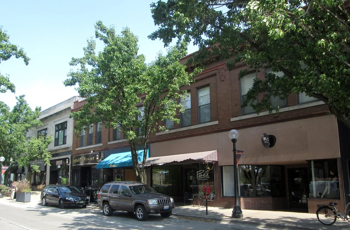 North Neil Street in downtown Champaign, Illinois