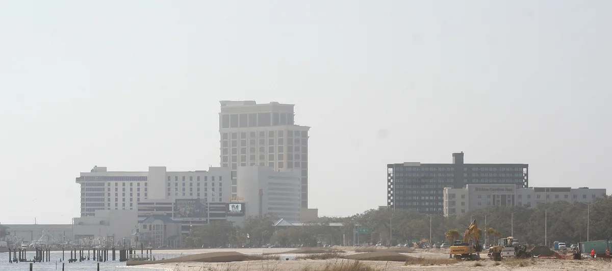 The skyline of Biloxi, Mississippi