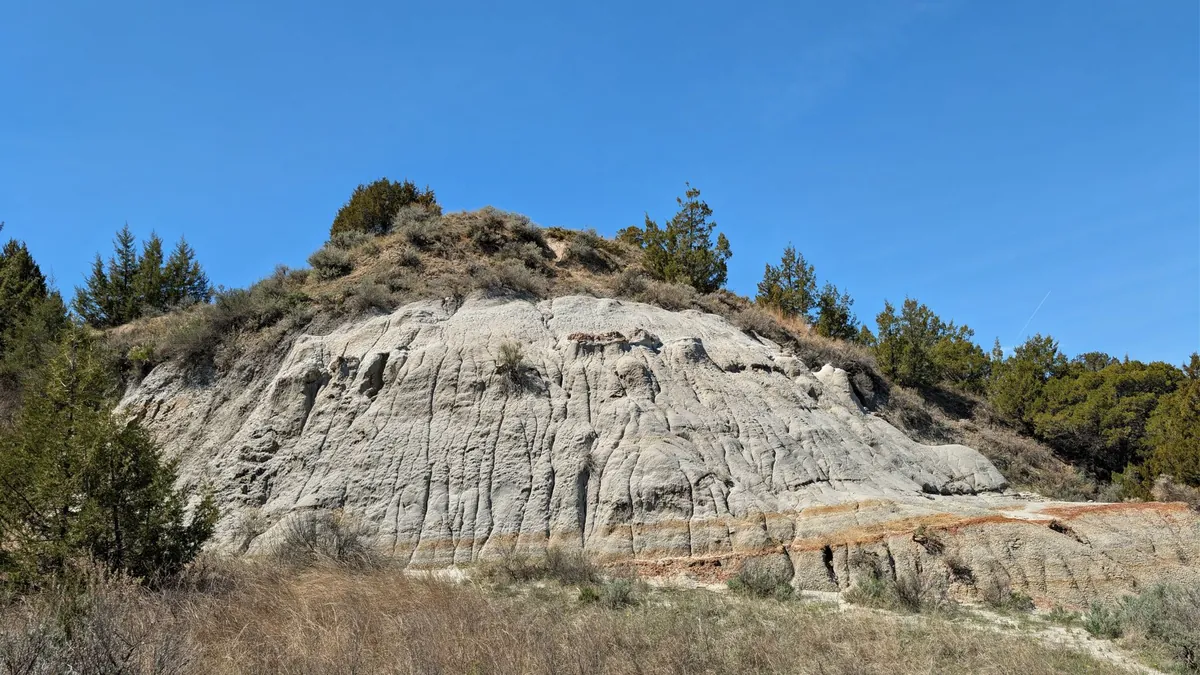 Rugged eroded terrain in the North Dakota badlands